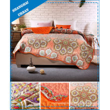 Flower Print Home Bedding Scallop Quilt